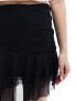 Фото #3 товара Mango mixed hem mini skirt in black