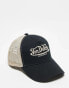 Фото #1 товара Von Dutch newark trucker cap in black and beige