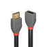 Lindy 3m HDMI 2.0 Extension - Anthra Line - 3 m - HDMI Type A (Standard) - HDMI Type A (Standard) - 3D - 18 Gbit/s - Black