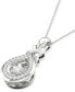 Фото #3 товара Twinkling Diamond Star diamond Teardrop Halo 18" Pendant Necklace (1/4 ct. t.w.) in 10k White Gold
