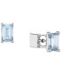 ფოტო #2 პროდუქტის Rose Gold-Tone Color Cushion-Cut Crystal Stud Earrings