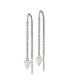 Фото #2 товара Stainless Steel Polished Triangle Dangle Threader Earrings