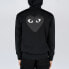 Толстовка CDG PLAY Logo Hooded Zip-Up Men's Black