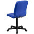 Mid-Back Blue Quilted Vinyl Swivel Task Chair
