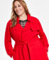 Фото #4 товара Plus Size Classic Belted Trench Coat