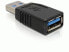 Delock USB 3.0-A Adapter - USB-A - USB-A - Black