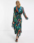 Never Fully Dressed ruffle midaxi dress in abstract print