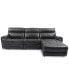 Фото #4 товара CLOSEOUT! Hutchenson 3-Pc. Leather Chaise Sectional with Power Recliner and Power Headrest