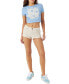 ფოტო #3 პროდუქტის Juniors' Bowie Mid-Rise Denim Shorts