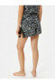 Пижама Koton Leopard Print Lace Trim Viscose Shorts