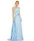 Фото #1 товара Women's One Shoulder Embellished Satin Gown