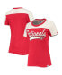 ფოტო #2 პროდუქტის Women's Red and White Washington Nationals Kick Start T-shirt