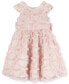 ფოტო #4 პროდუქტის Toddler & Little Girls Cap-Sleeve 3D-Mesh Heart Dress