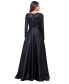 ფოტო #2 პროდუქტის Petite Long-Sleeve Embellished Soutache Gown