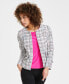 Фото #1 товара Куртка с бахромой Kasper petite Tweed, создана для Macy's