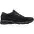 Фото #2 товара мужские кроссовки спортивные для бега черные текстильные низкие Mizuno Wave Stream 2