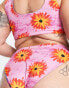 Фото #2 товара COLLUSION Plus – Bunte Bikinihose zum Wenden mit Blumenmuster und hohem Bund