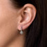 Silver earrings with clear zircons 11198.1