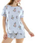 Фото #10 товара Women's 2-Pc. Printed Short Pajamas Set