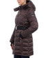 ფოტო #3 პროდუქტის Women's Belted Hooded Puffer Coat, Created for Macy's