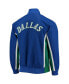 Фото #4 товара Men's Dallas Mavericks Blue Hardwood Classics 75th Anniversary Authentic Warmup Full-Snap Jacket