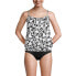 Women's DD-Cup Blouson Tummy Hiding Tankini Swimsuit Top Adjustable Straps