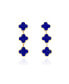 ფოტო #1 პროდუქტის Lapis Clover Dangle Earrings