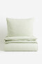 Linen-blend Twin Duvet Cover Set