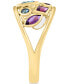 ფოტო #2 პროდუქტის EFFY® Multi-Gemstone (1-5/8 ct. t.w.) & Diamond Openwork Statement Ring in 14k Gold
