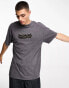 Фото #1 товара Reclaimed Vintage logo applique t-shirt in washed charcoal