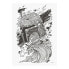 Фото #1 товара Wandbild Star Wars Boba Fett Drawing