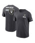 Фото #1 товара Men's Anthracite Las Vegas Raiders Blitz Essential T-shirt