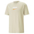 Фото #1 товара Puma Downtown Logo Crew Neck Short Sleeve T-Shirt Mens Beige Casual Tops 5382488