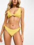 Фото #3 товара & Other Stories crinkle tie side bikini brief in yellow