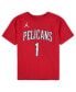 ფოტო #3 პროდუქტის Preschool Boys and Girls Zion Williamson Red New Orleans Pelicans Statement Edition Name and Number T-shirt