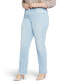 Фото #3 товара Plus Size Mid Rise Relaxed Straight Jeans