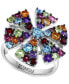 ფოტო #1 პროდუქტის EFFY® Multi-Gemstone Flower Ring (3 ct. t.w.) in Sterling Silver