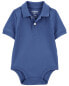Фото #5 товара Baby Blue Piqué Polo Bodysuit 18M