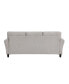 Modern Transitional Sand Hued Textured Fabric Upholstered 1 Piece Sofa Attached Cushions Living