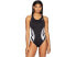 Фото #1 товара TYR Women's 180425 Phoenix Splice Maxfit One Piece Swimsuit Black/White Size 28