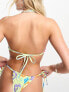 Noisy May triangle bikini top in retro floral