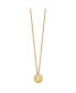 Фото #2 товара Chisel yellow IP-plated Circle Leaf Pendant 27.5 inch Cable Chain