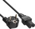 Фото #1 товара InLine Power cable - CEE7/7 angled to C15 straight - 3 x 1mm² - black - 3m