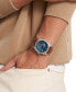 ფოტო #5 პროდუქტის Men's Machine Chronograph Brown LiteHideLeather Watch 42mm