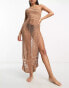 Фото #1 товара Flook premium romy beach crochet summer dress in rust