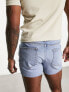 Фото #6 товара ASOS DESIGN slim shorter length ripped denim shorts in light blue wash