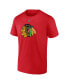 Фото #3 товара Men's Connor Bedard Red Chicago Blackhawks 2023 NHL Draft Authentic Stack Player Name and Number T-shirt