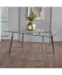 Modern Glam Dining Table: Glass Top, Chrome Frame