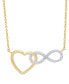 Women's Diamond Accent Heart and Infinity Necklace