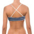 Polo Ralph Lauren 260866 Women's Striped Laced Up Bikini Top Swimwear Size L